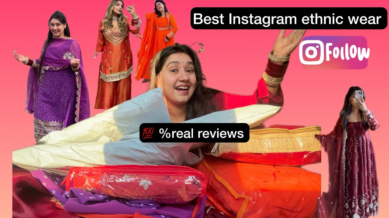 Ethenic suits from Instagram ♥️||real reviews ||best 5outfits || rituvlogs #trending #youtuber 