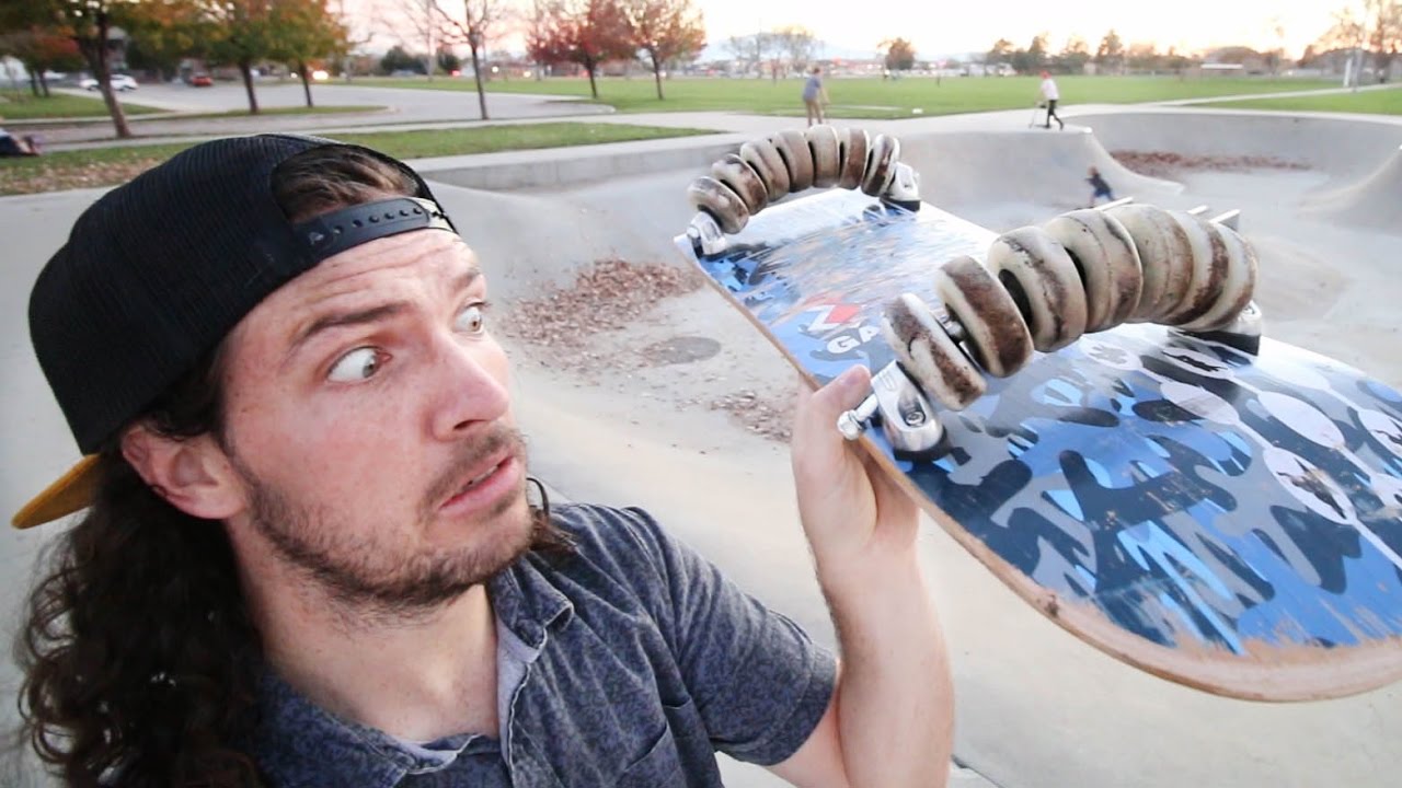 WEIRD 14 WHEEL SKATEBOARD