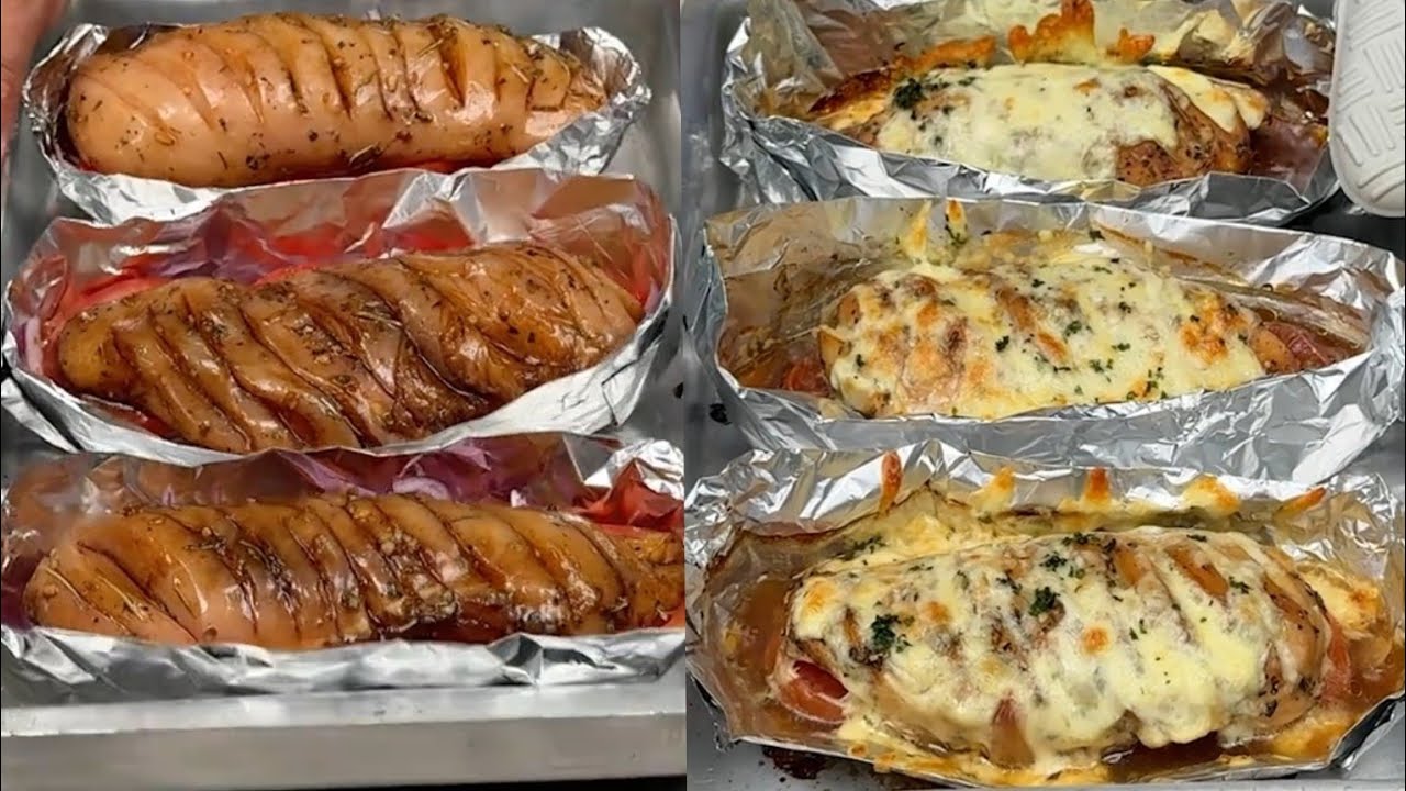 Aprendi Um Truque Genial! Com Peito de frango no Forno! Saboroso e muito Saudável! Receitas Práticas