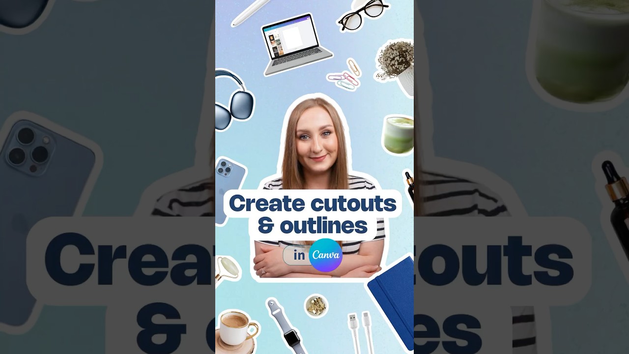 Как создать вырезы и добавить рамку в Canva #canvatutorial