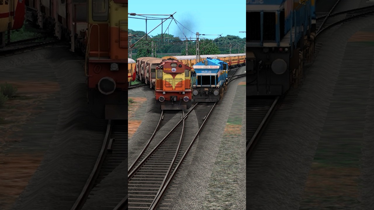 Train Simulator, WDM3D Locomotive Passed Bumpy Railroad, Train Games #train #traingame #railroad