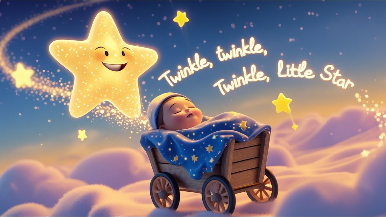 Twinkle Twinkle Little Star 8H with night sky animation for bedtime calm