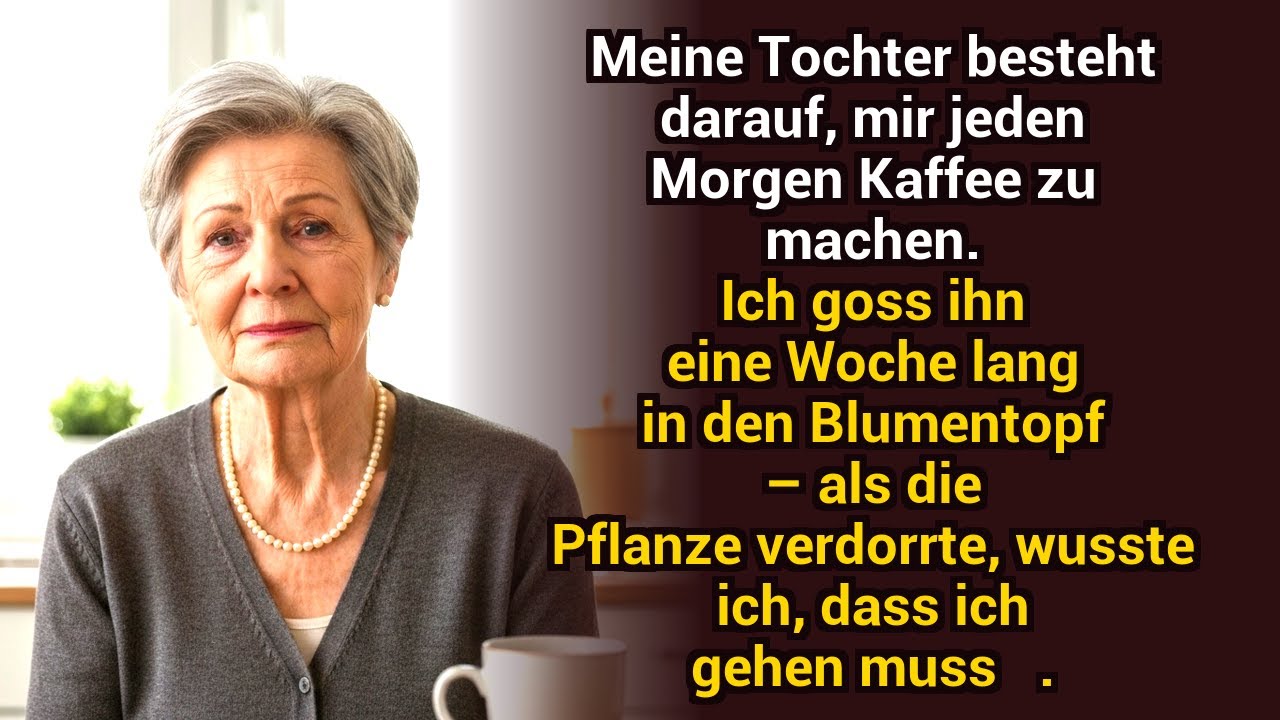 Meine Tochter machte mir täglich Kaffee — ich goss ihn in eine Pflanze. Sie starb. Da wusste ich...