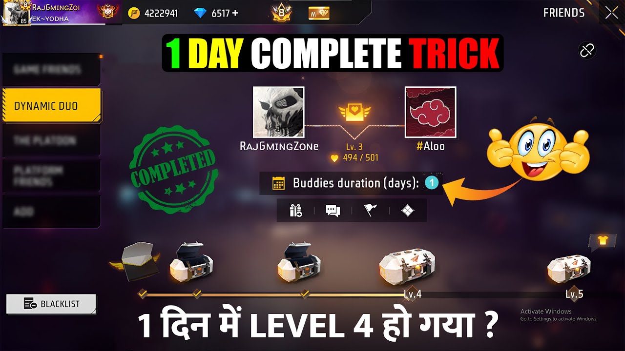 Dynamic Duo Complete in Just 2 Minutes 🤯 | How To Increase FAST Dynamic Duo Point in Free Fire 