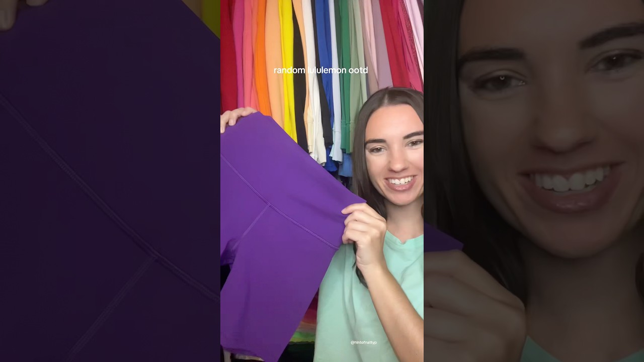 starting with the college purple align shorts 💜 #hintofnattyp #lululemon #lululemonootd