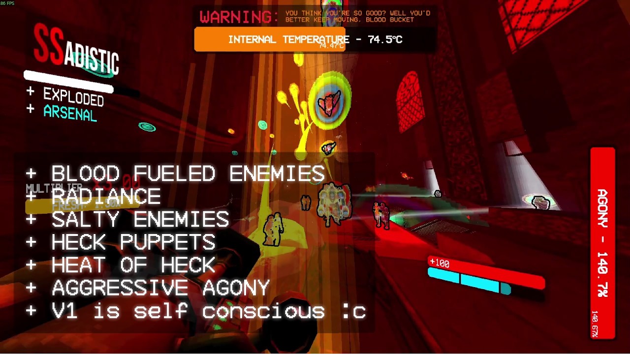 ULTRAKILL P-2 but I made it so hard it physically hurt me (7 challenges)