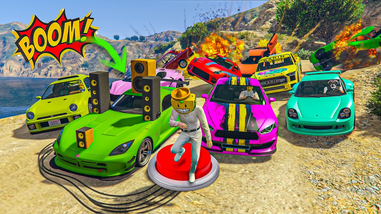 EL ÚLTIMO EXPLOTA CON COCHES ALEATORIOS! TOCO EL PITO Y SUCEDE ALGO INESPERADO!! - GTA 5 ONLINE