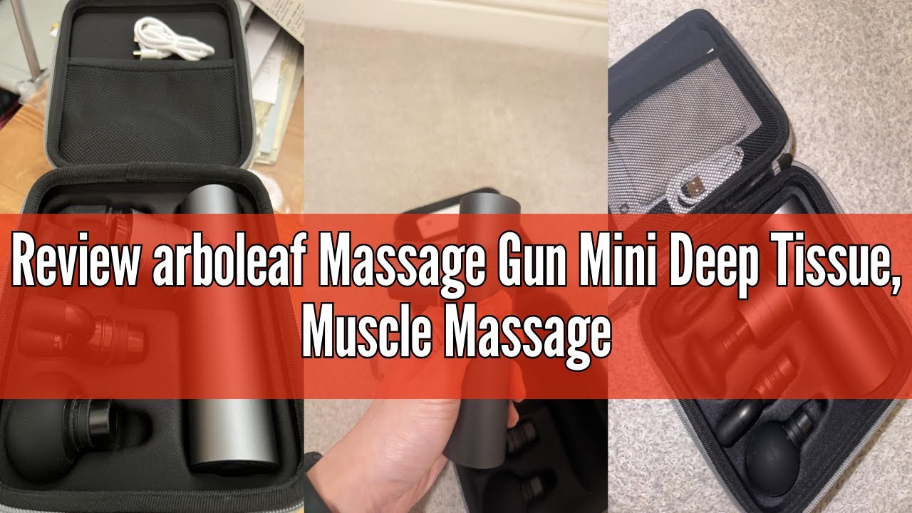 Review arboleaf Massage Gun Mini Deep Tissue, Muscle Massage Gun with 4 Silicone Heads 5 Levels, 320