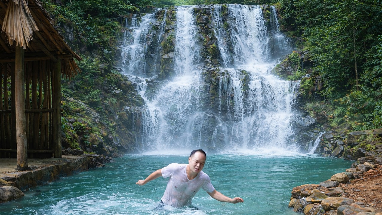 Primitive Skills Alone: Building a Natural Woodland Pond and Small Waterfall
