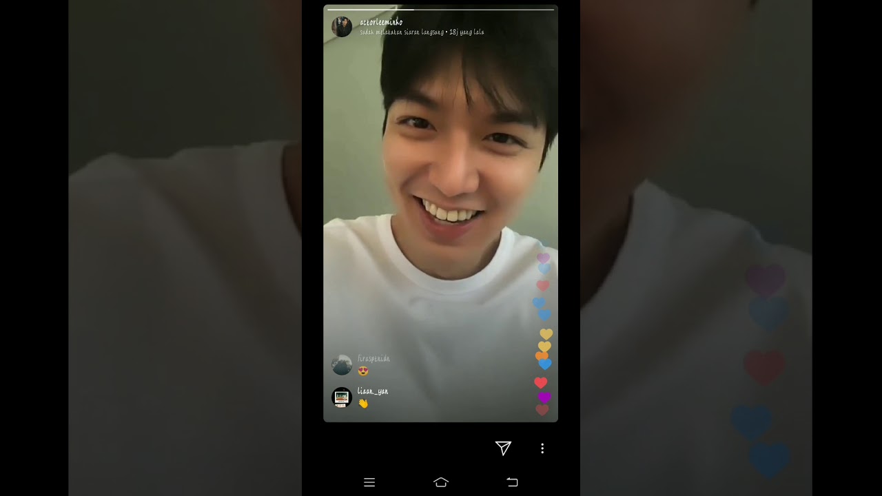 08232019 Lee Min Ho live on instagram