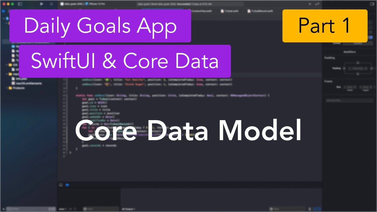 SwiftUI App with Core Data | Part 1 | Model