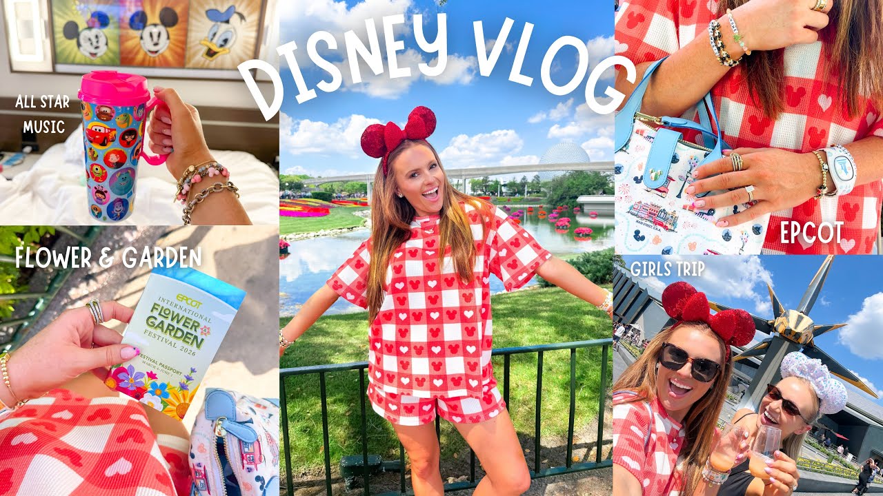 DISNEY WORLD VLOG | GIRLS TRIP, CHECK INTO ALL STAR MUSIC, EPCOT FLOWER & GARDEN FESTIVAL