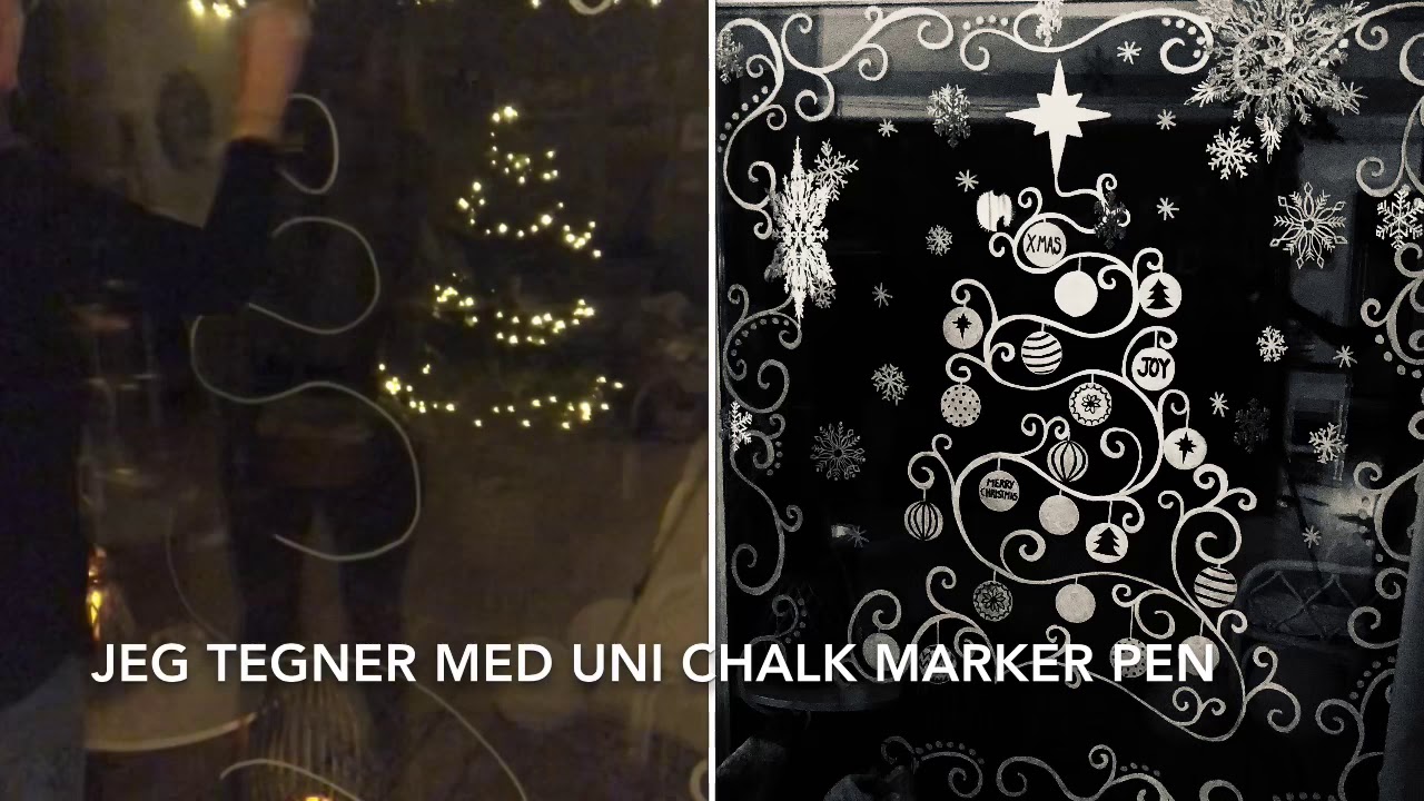 Christmastree drawing with uni Chalk marker