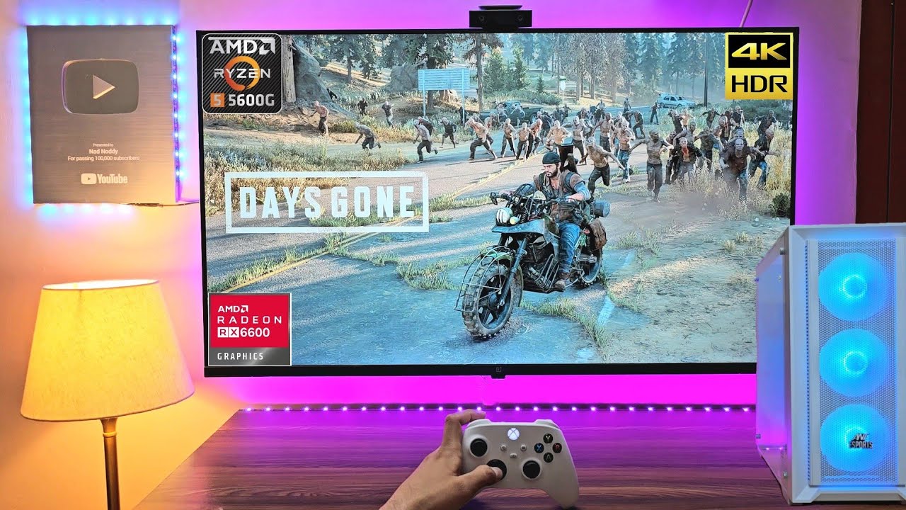 Days Gone PC (Ryzen 5 5600g & RX6600) 4K HDR Gaming Test