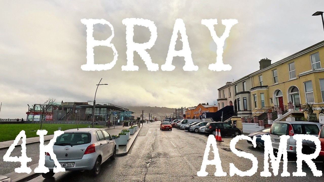 🏡 Pretty seafront, Home of Cliff Walk and all things charming - Bray Town Tour [4K, Scenic, ASMR]