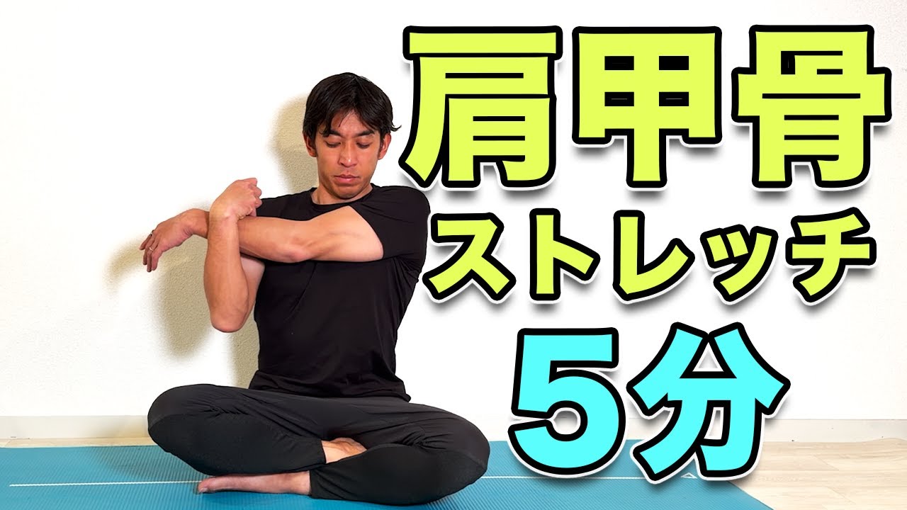 【肩甲骨が硬い方向け！５分ストレッチ】肩こり、首こりも肩甲骨が解決！！