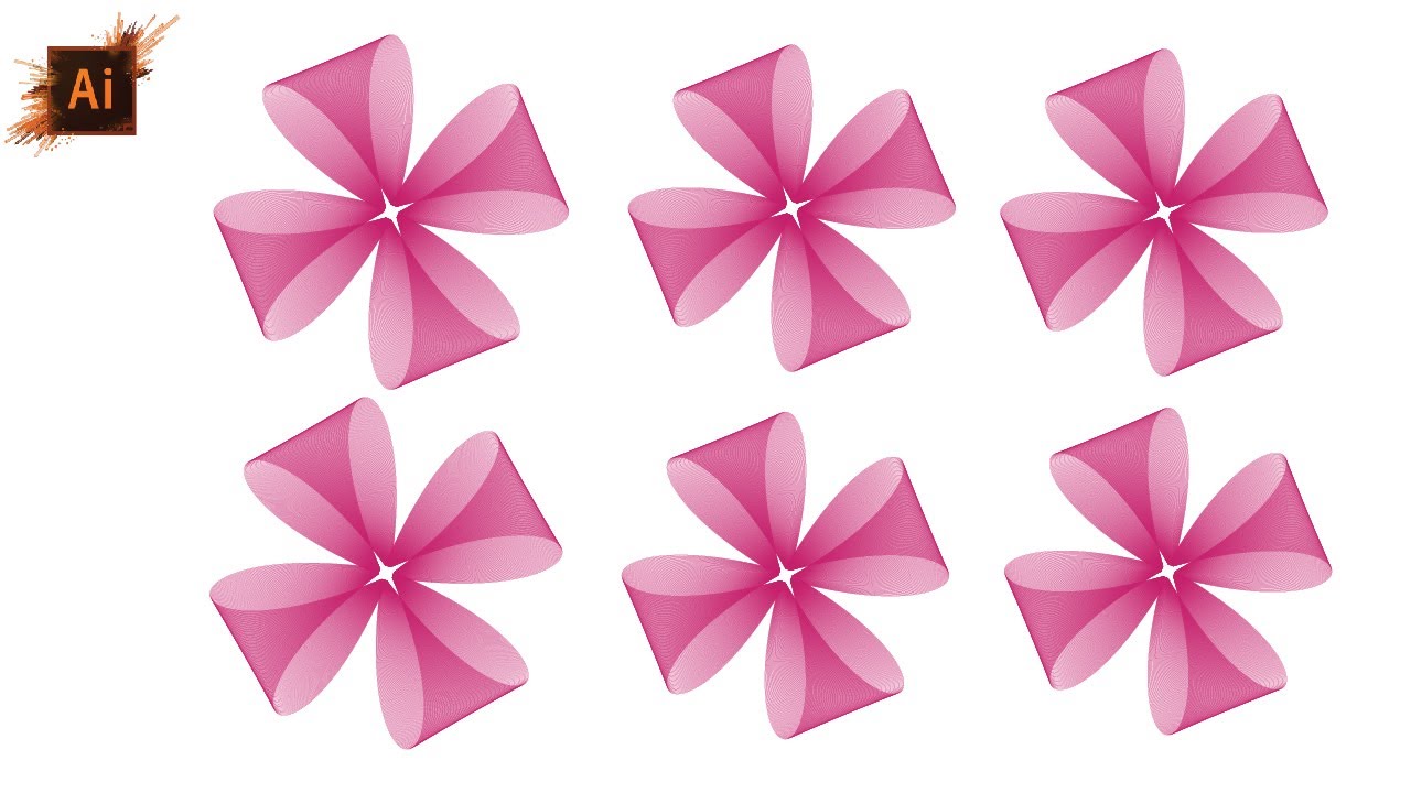 How to make flower in adobe illustrator | Graphic design step by step tutorial