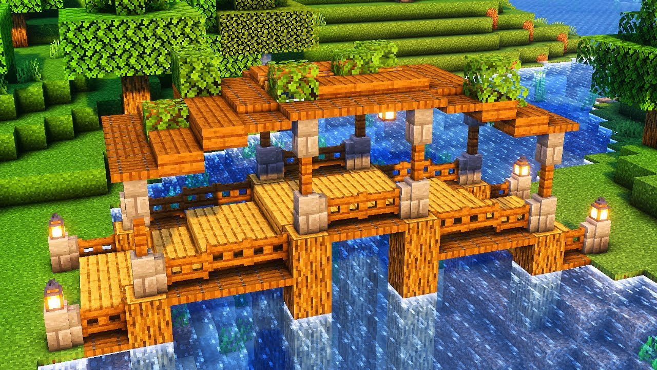 Minecraft: How To Build a Simple Bridge (Tutorial)