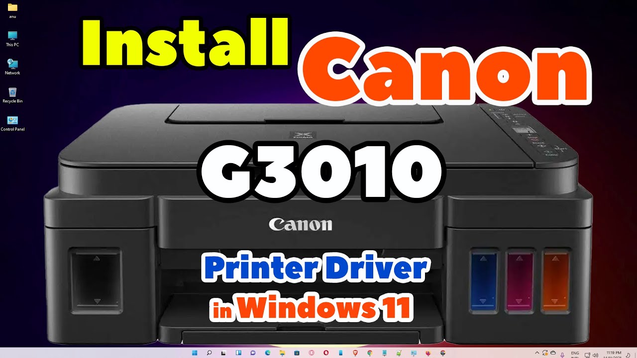 Как загрузить и установить драйвер принтера Canon PIXMA G3010 на ПК или ноутбук с Windows 11
