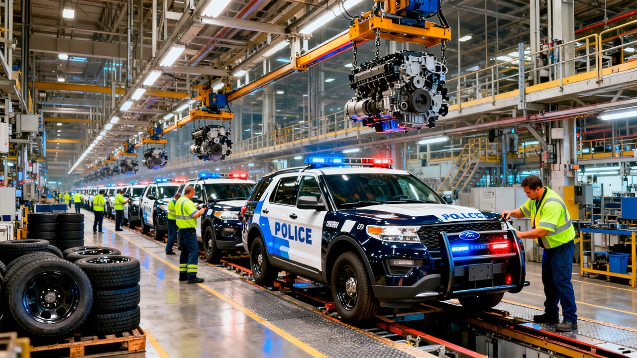 Comment sont fabriquées les voitures de police américaines ? (Usine Secrète)