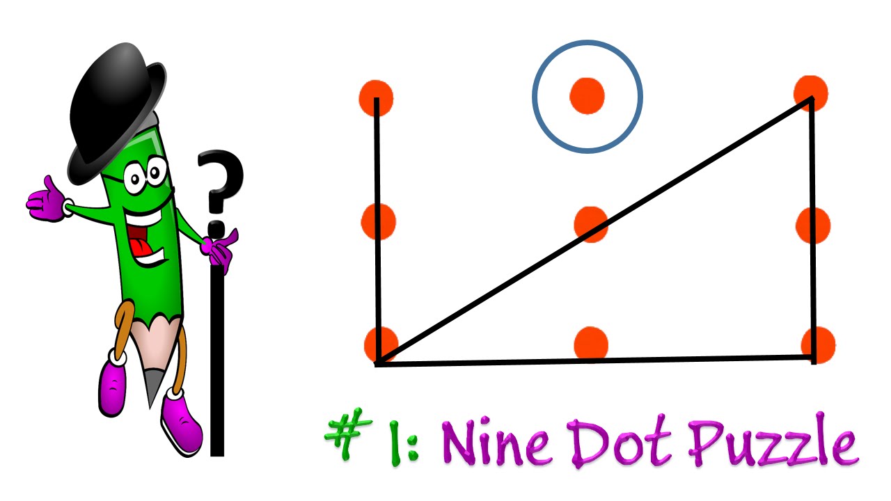 Brain Tests : The 9 Dot Puzzle : If you are a genius solve this!