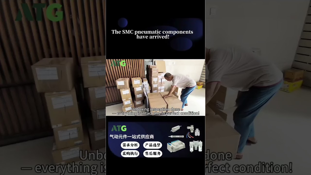 The SMC pneumatic components have arrived and are ready to ship!