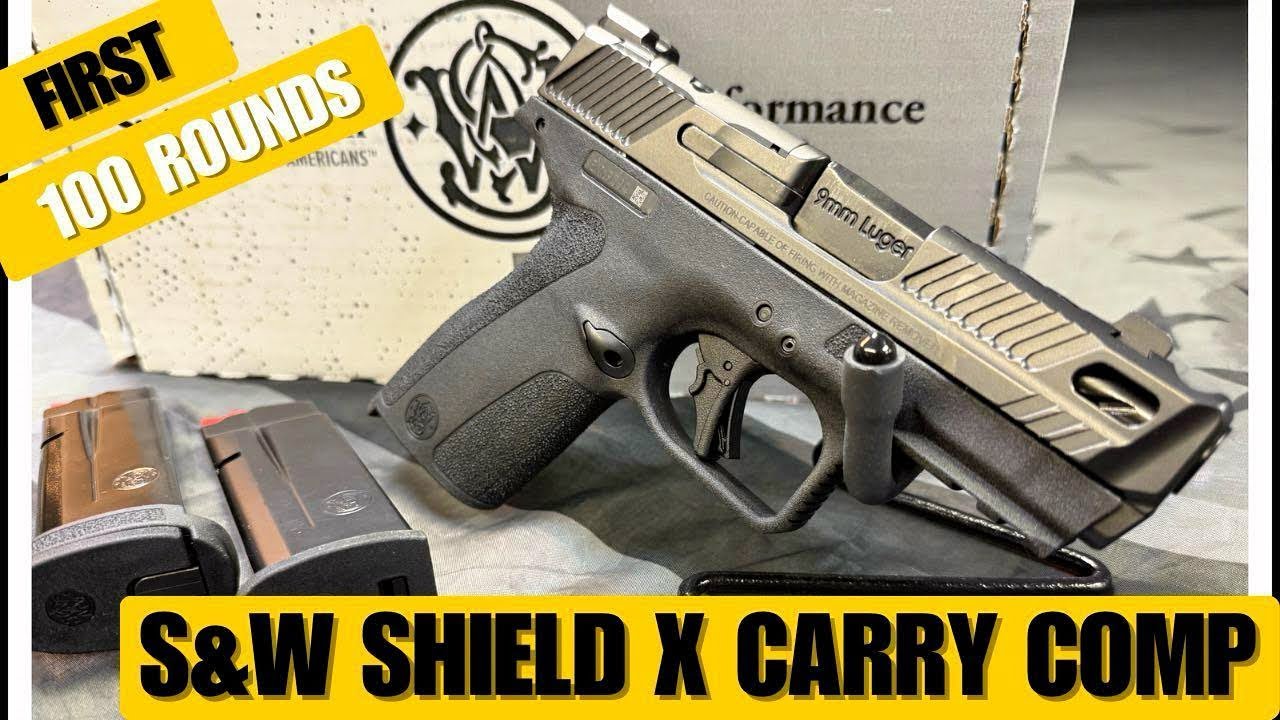 Обзор первых 100 патронов Smith & Wesson Shield X Carry Comp #самооборона #9ммпистолет #2astrong