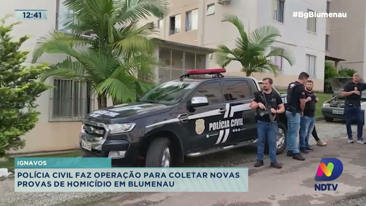 Polícia Civil faz operação para coleta de novas provas de homicídio em Blumenau