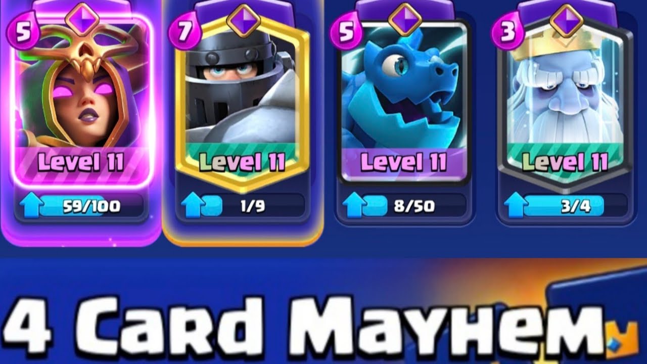 BEST DECK for 4 CARD MAYHEM Challenge! 🏆 Clash Royale New Season