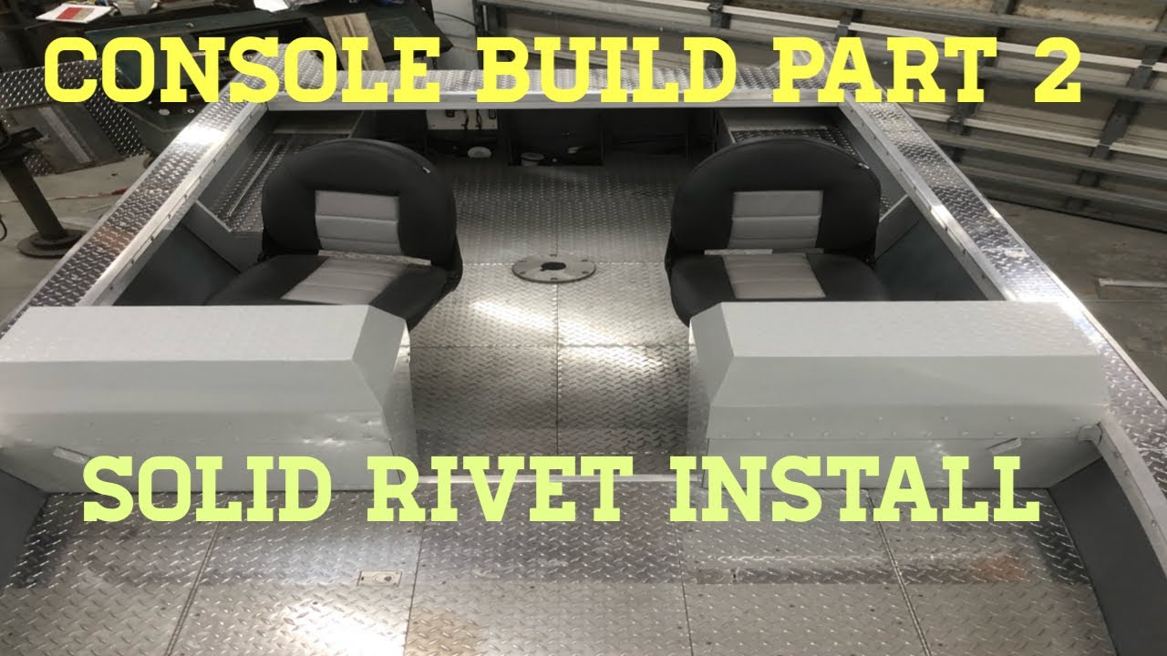 Console build part 2.  Installing solid rivets.