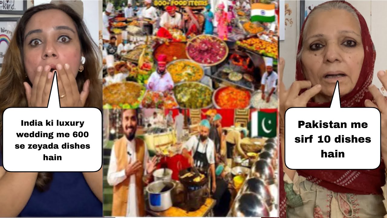 Indian Luxury wedding Food 🇮🇳 Vs Pakistani Luxury Wedding Food 🇵🇰 || Pakistani Reaction