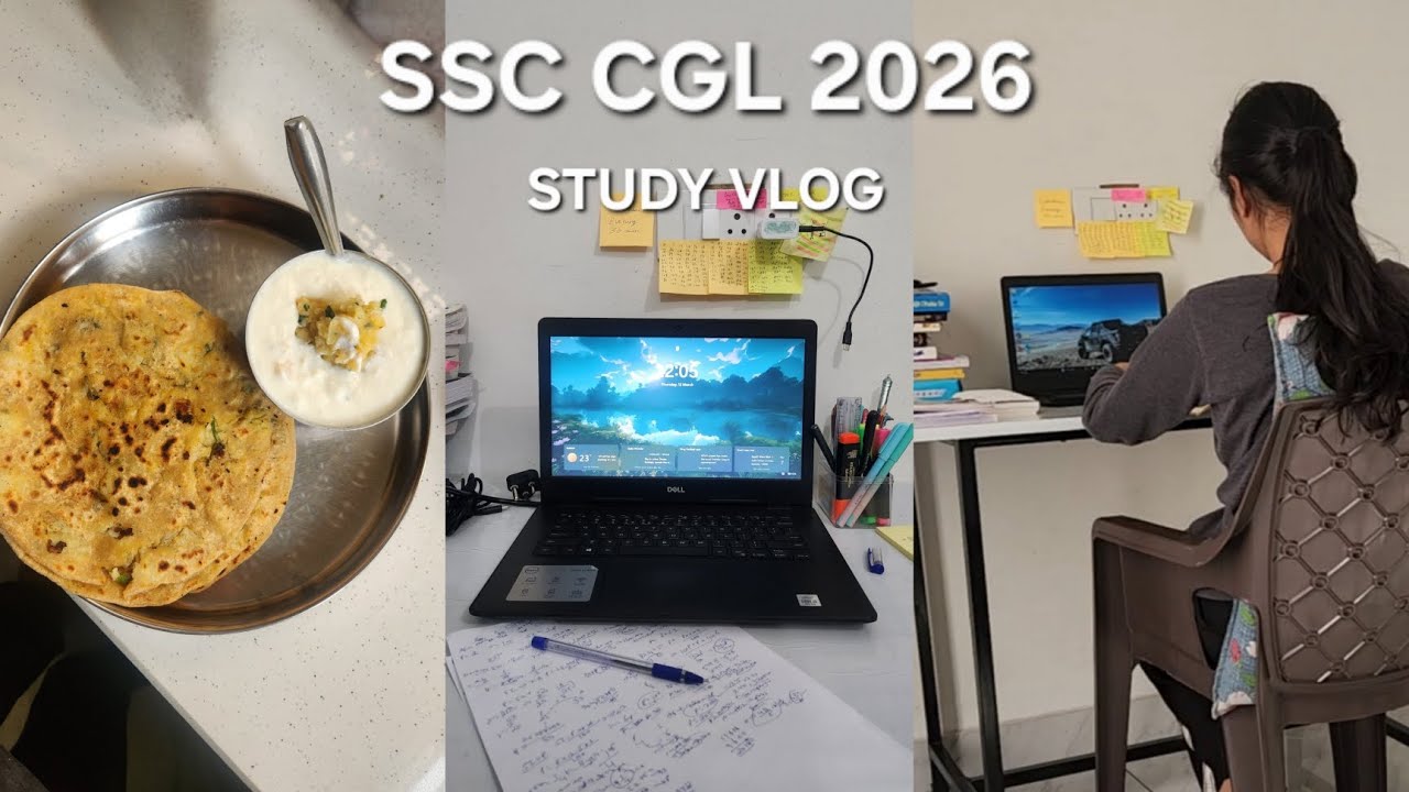 A Realistic Study Day at Home 📚 | SSC CGL 2026🎯 | Productive study vlog for cgl aspirants #ssc 