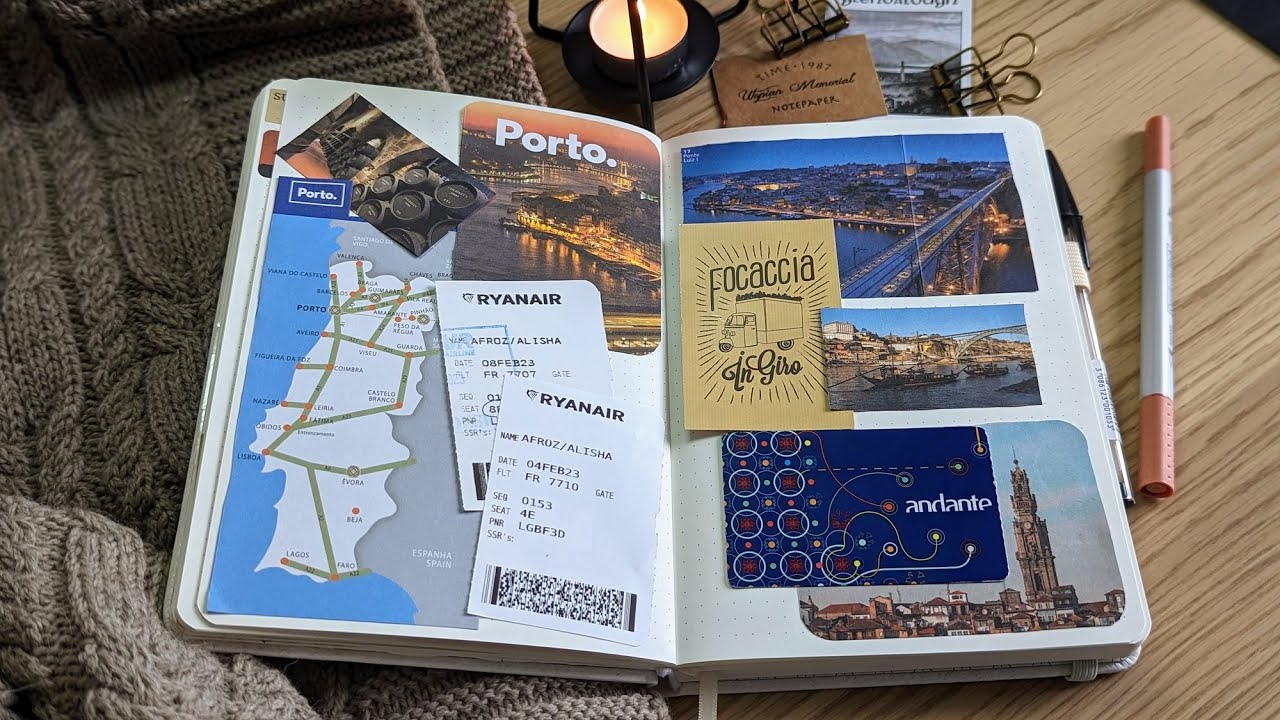 Portugal Travel | Scrapbooking ASMR | Journal with me | #scrapbooking #artjournal #aesthetic #asmr