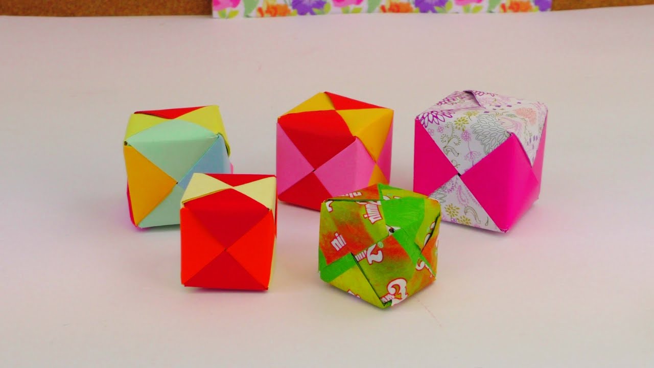 ORIGAMI WÜRFEL DIY / Cube Origami Tutorial How To / Würfel Falten Anleitung deutsch