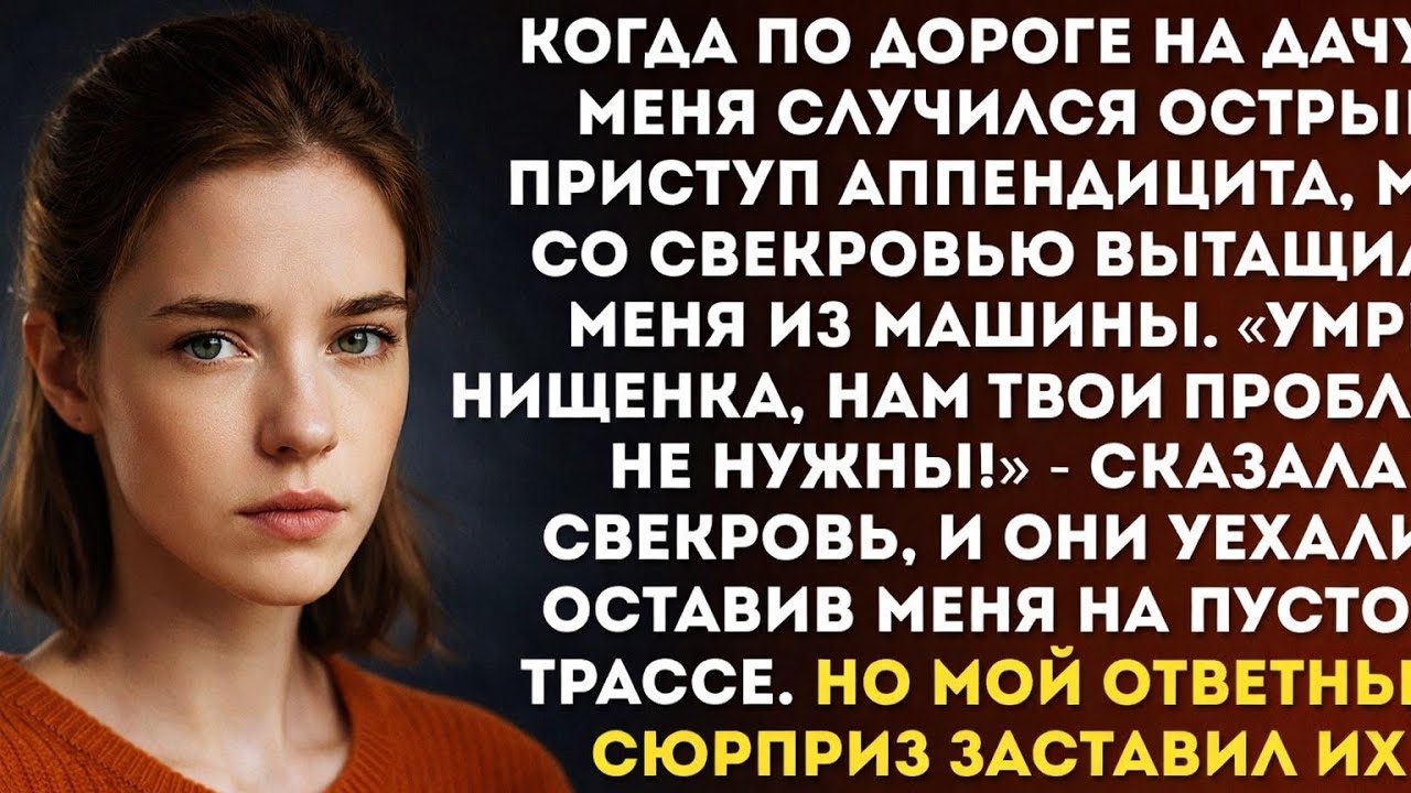 Муж и свекровь выбросили меня умирать на трассе… | Реальная история.