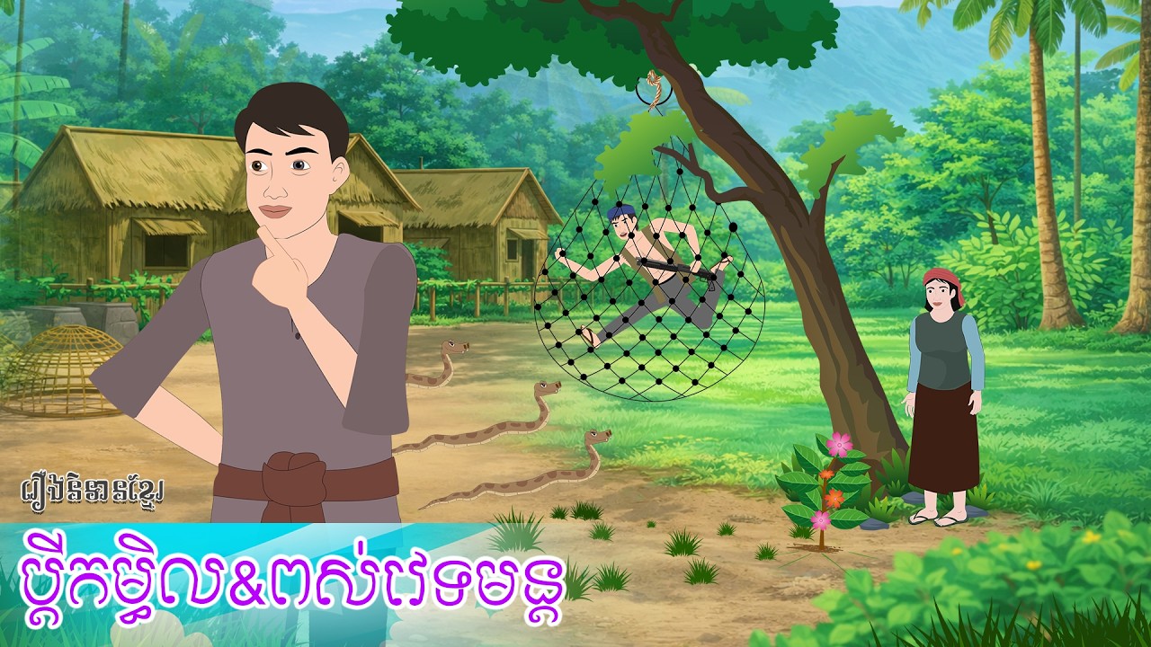 តុក្កតាខ្មែរ ៖ រឿង ប្ដីកម្ធិលនឹងពស់វេទមន្ត - Story In Khmer By Tola Film #តុក្កតាខ្មែរ #cartoon