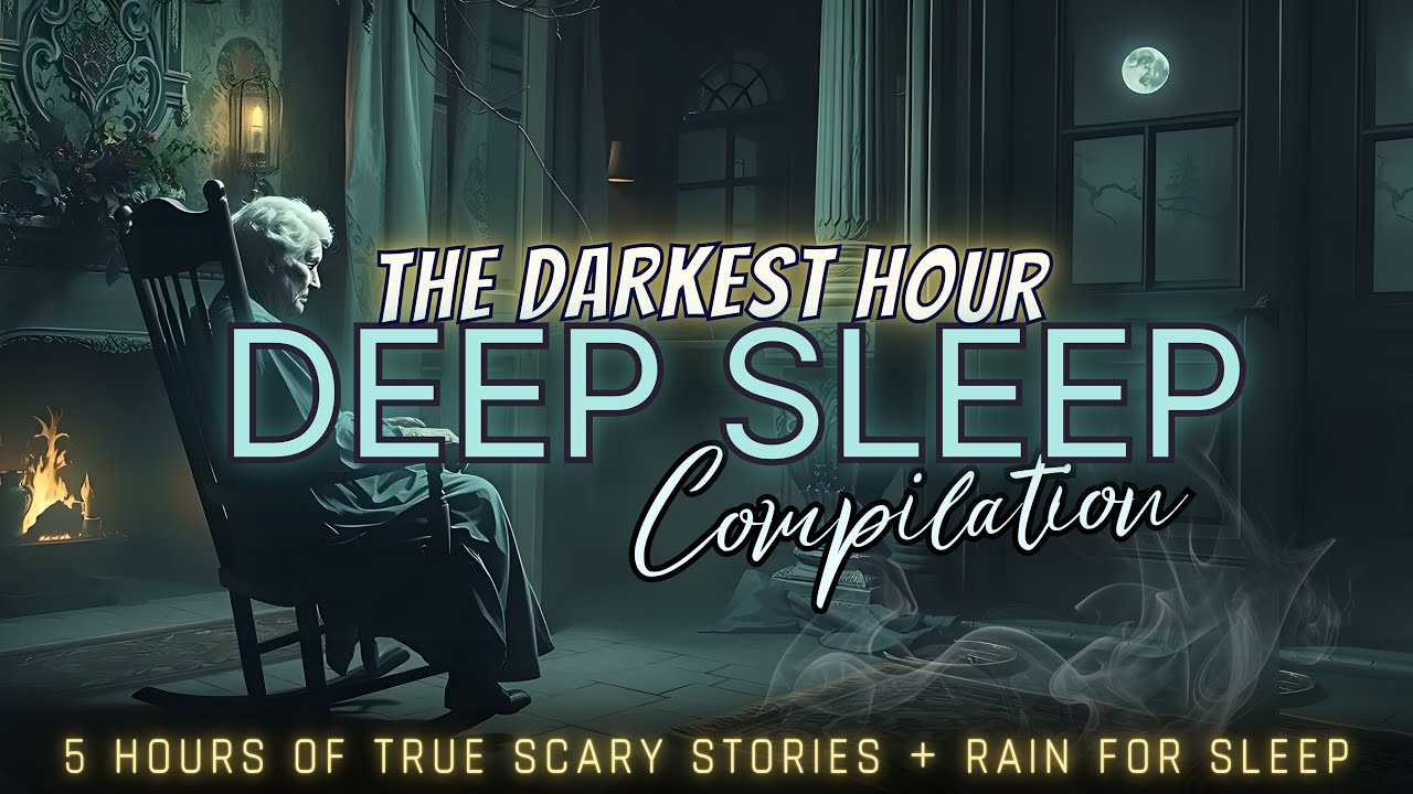 5 Hours of TRUE Scary Stories + rain for sleep 💤 NO ADS, just stories, black screen
