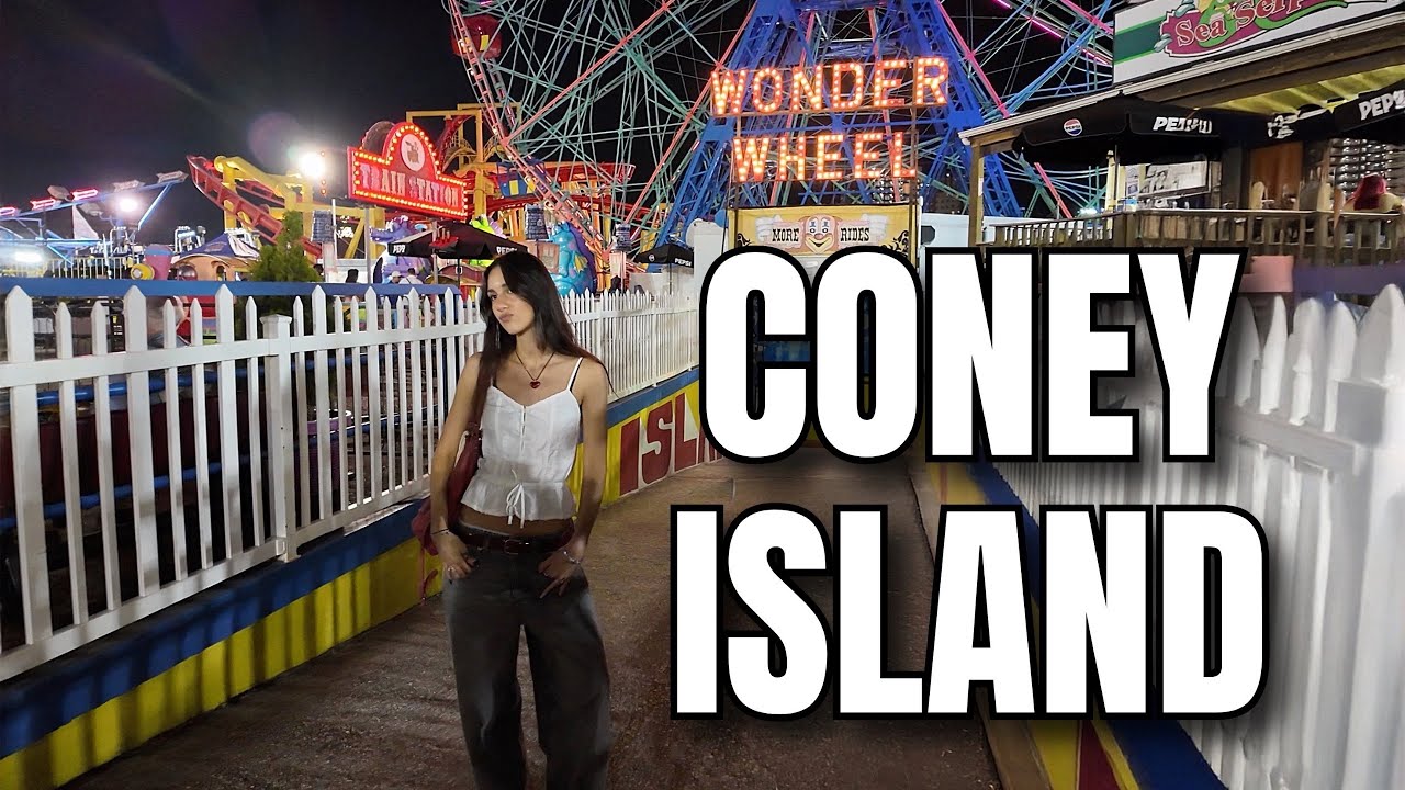 NEW YORK CITY Walking Tour [4K] - CONEY ISLAND Night Walk ... And Pure Fun