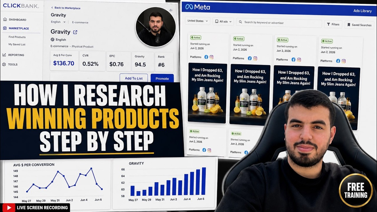 My Exact ClickBank Winning Product Research Process (Free Training)