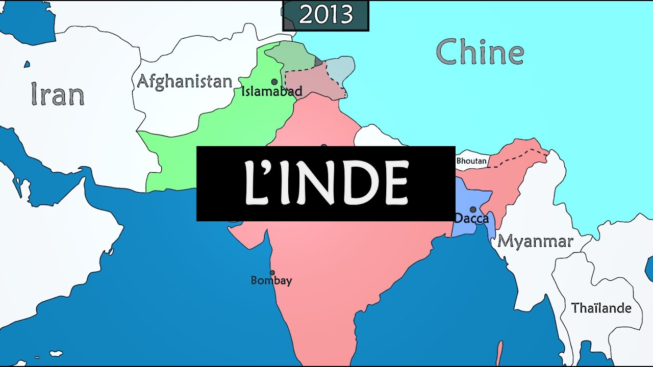 L'Inde - Résumé sur cartes