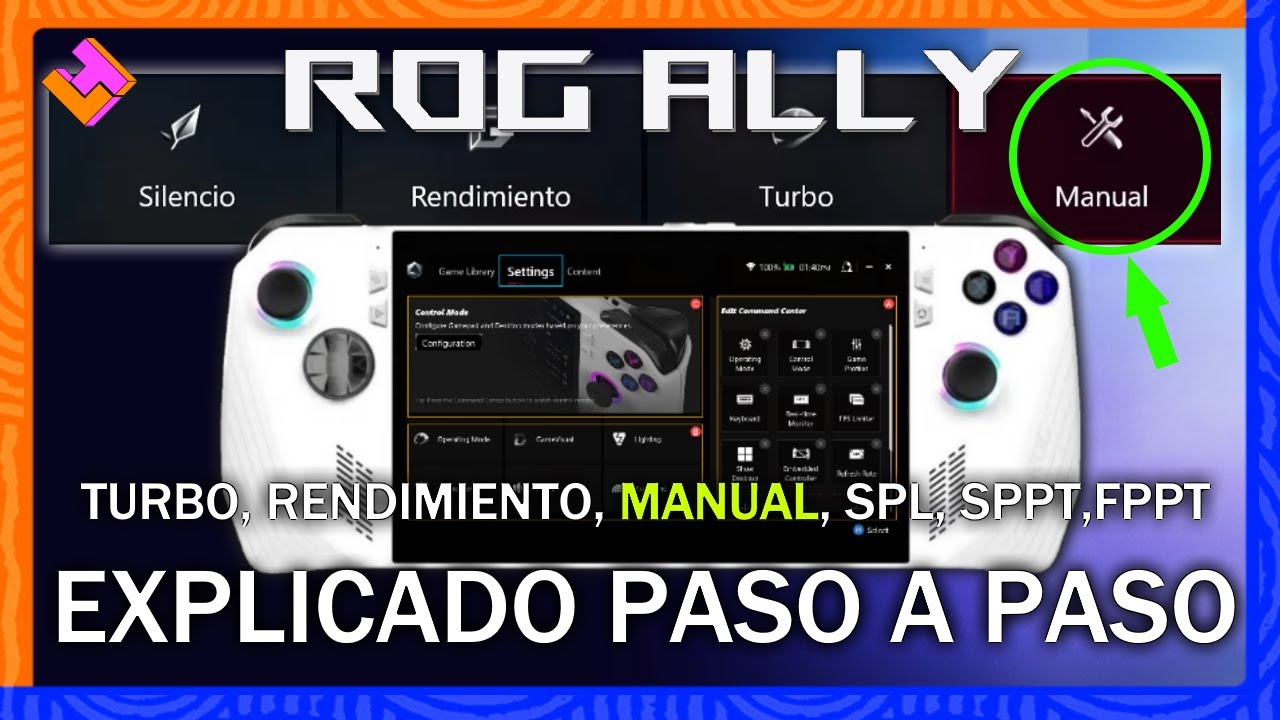 ⚠️ROG ALLY ⚠️Tutorial sobre modos, perfiles manuales, SPL SPPT, FPPT. #rogally  #asusrogally