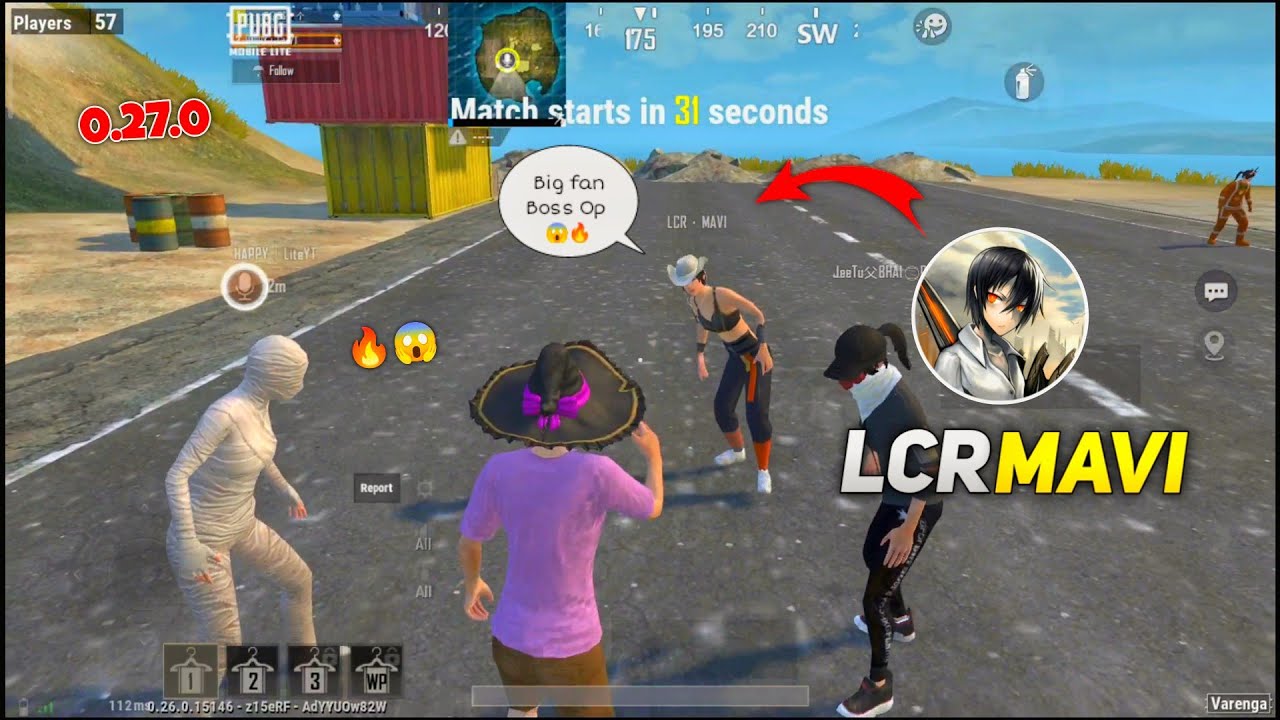 🔥 LCR MAVI IN LOBBY || PUBG LITE 1VS4 @LcrMavi1