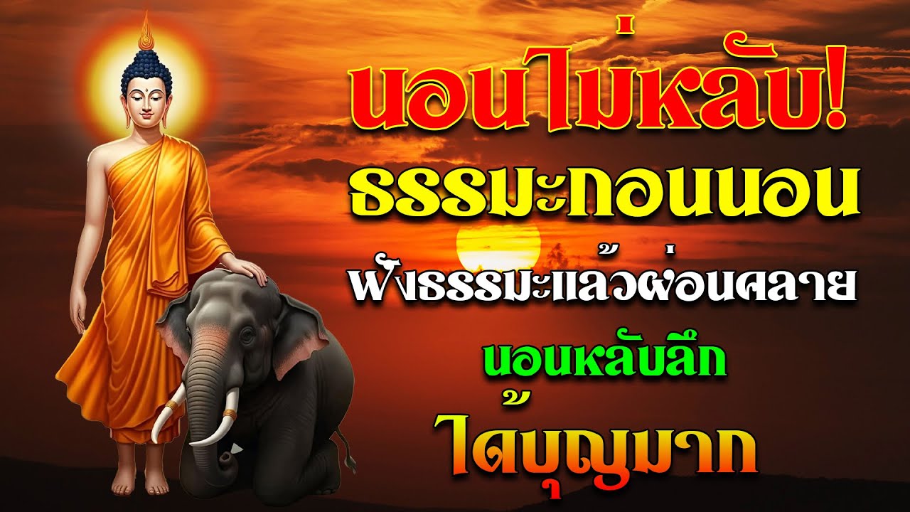 นอนไม่หลับ ฟังธรรมะแล้วผ่อนคลาย นอนหลับลึก ได้บุญมาก🌷🌷🌷