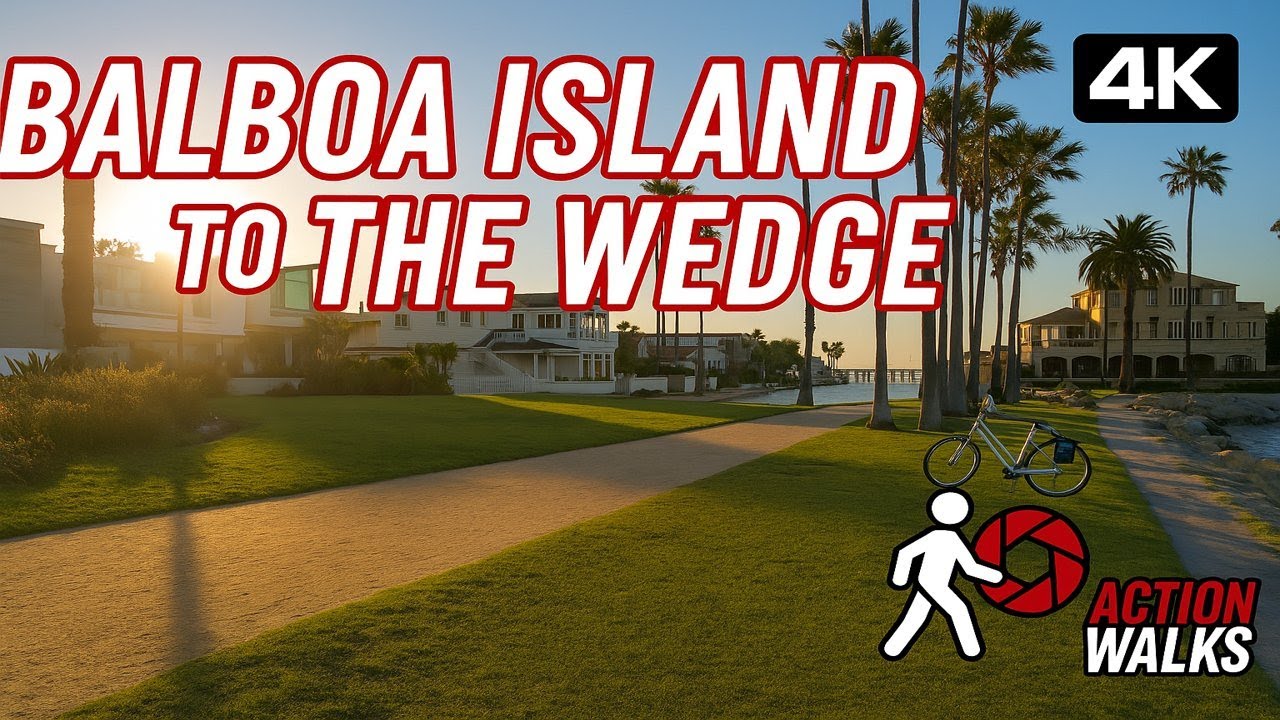 Balboa Island to The Wedge – Ferry Ride, Fun Zone, Pier Walk & Back [4K Tour]