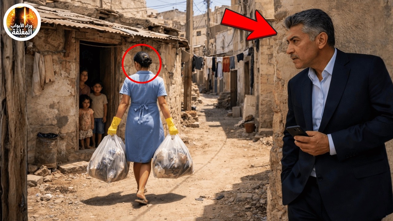 عاملة المطبخ كانت تحمل بقايا الطعام كل يوم فتبع صاحب المطعم خطاها وما رآه كسره من الداخل