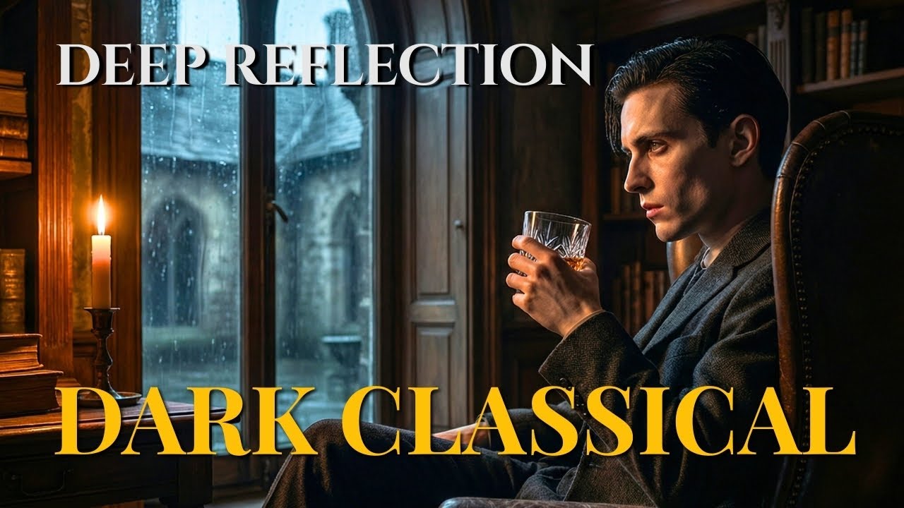 Dark Academia: Rainy Night & Minimalist Piano for Deep Reflection🕯️