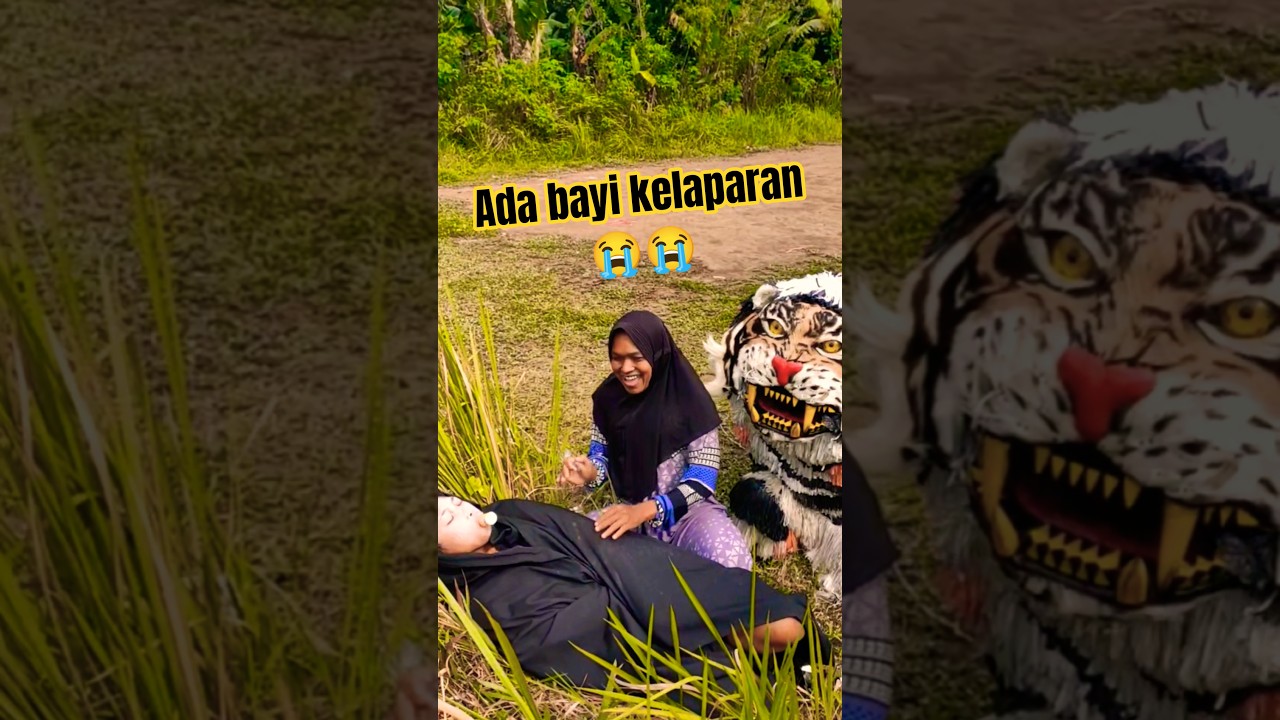 BABY CUTE LAPAR emak nyuruh macan ngambil permen dot botol susu bayinya langsung berhenti nangis