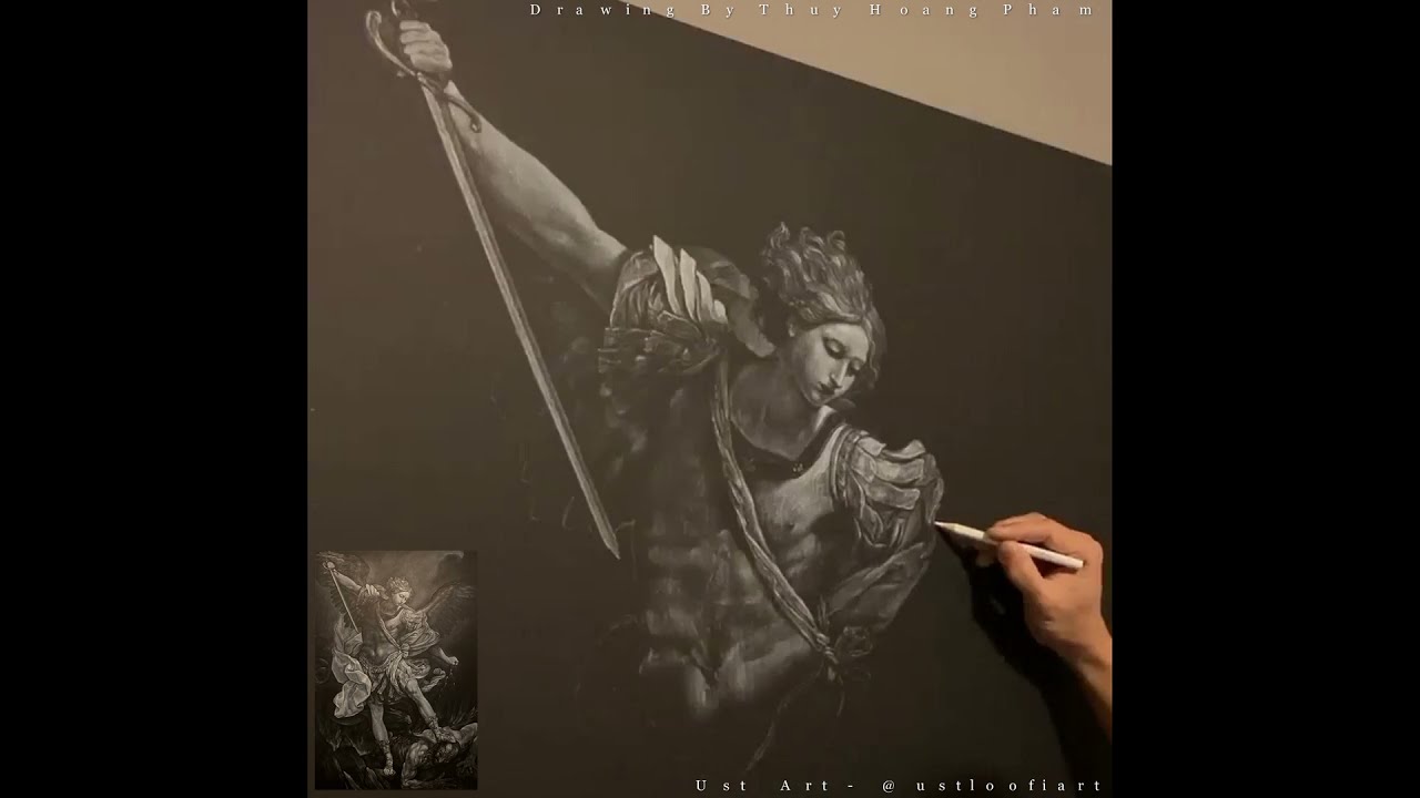 Drawing Saint Michael - The Archangel