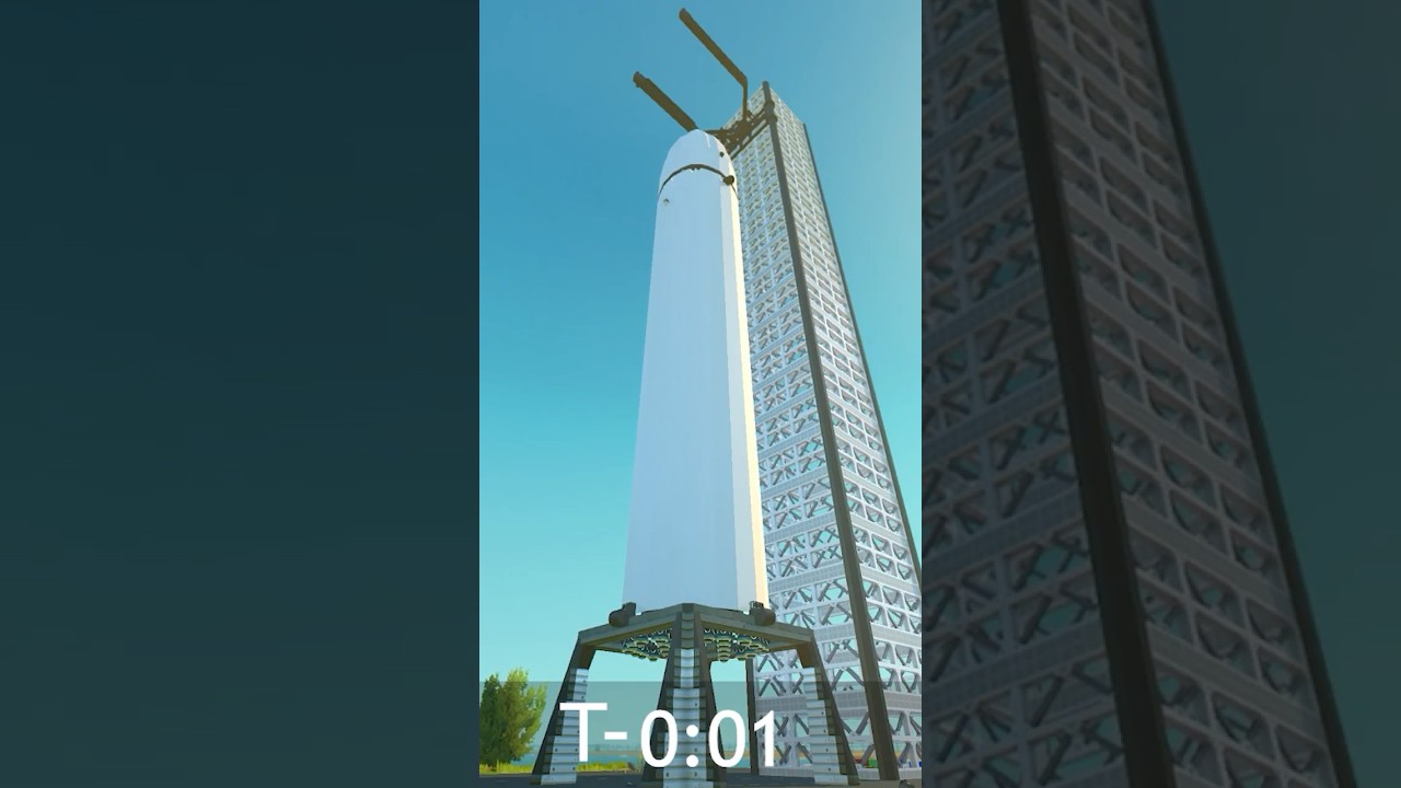 Self Catching Rocket Booster in Scrap Mechanic! #rockets #scrapmechanic #starship