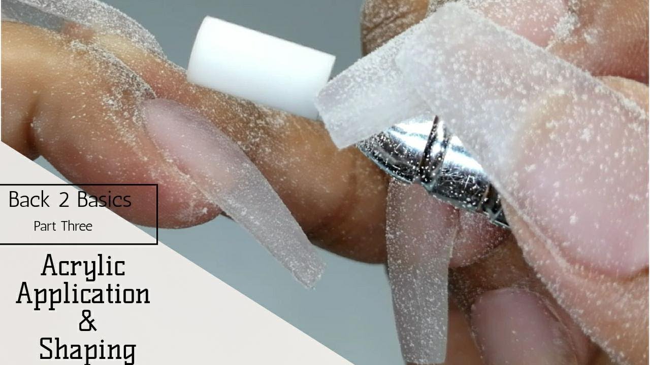 Sculpted Acrylic Application // How to File and Shape 👌👌👌👌👌